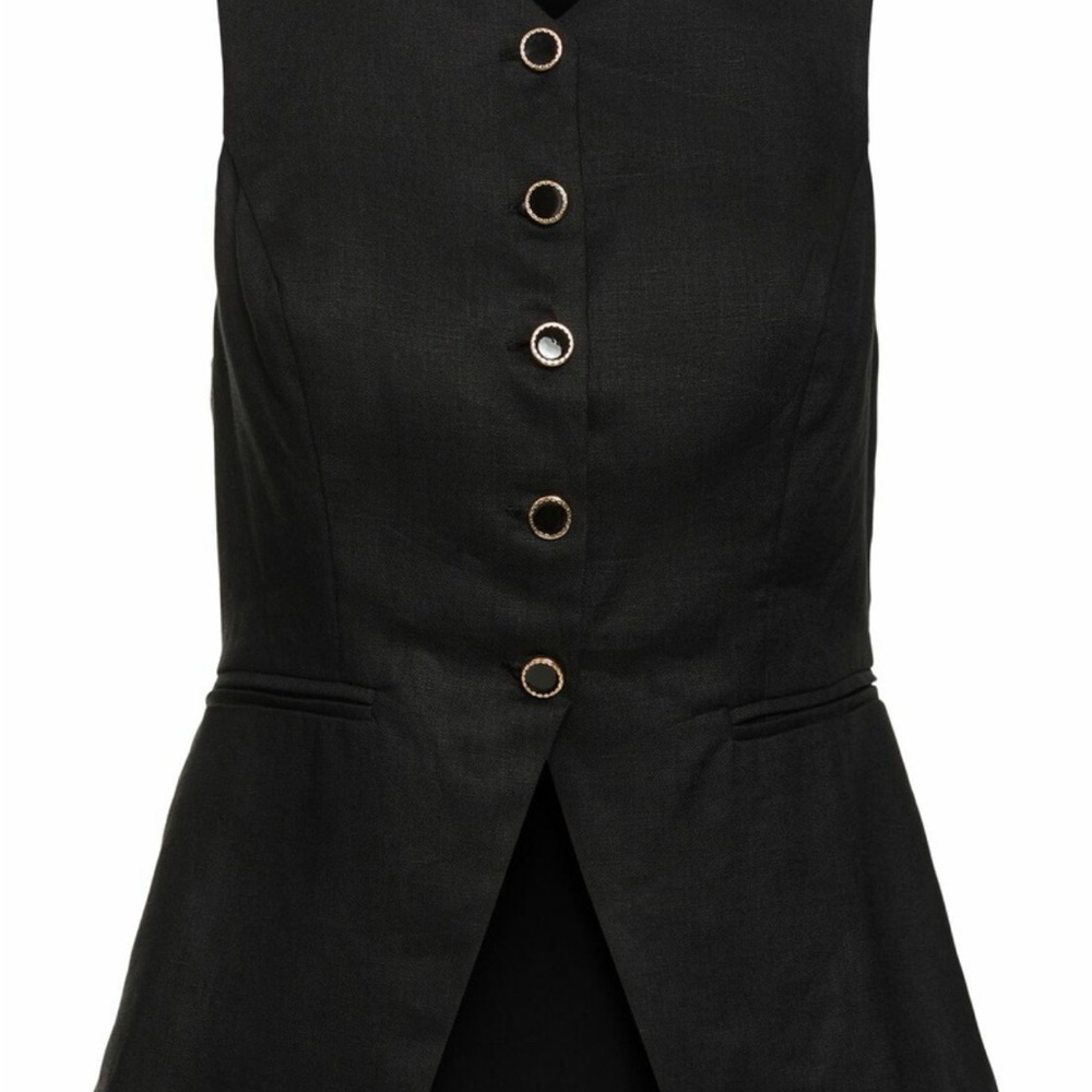 Reformation Black Button-Down Top